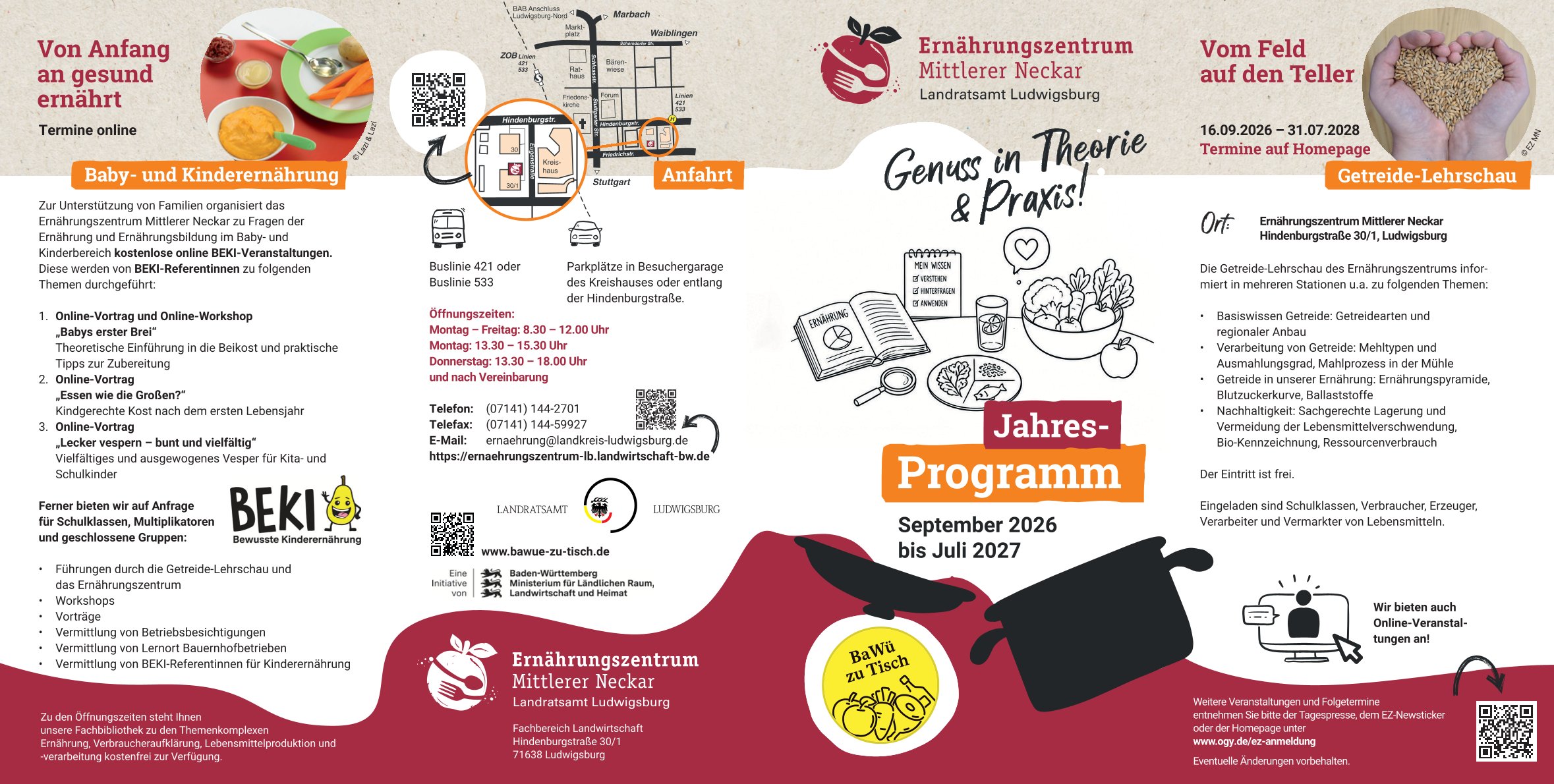 Jahresprogramm Ernährungszentrum 2026-2027 Seite 1